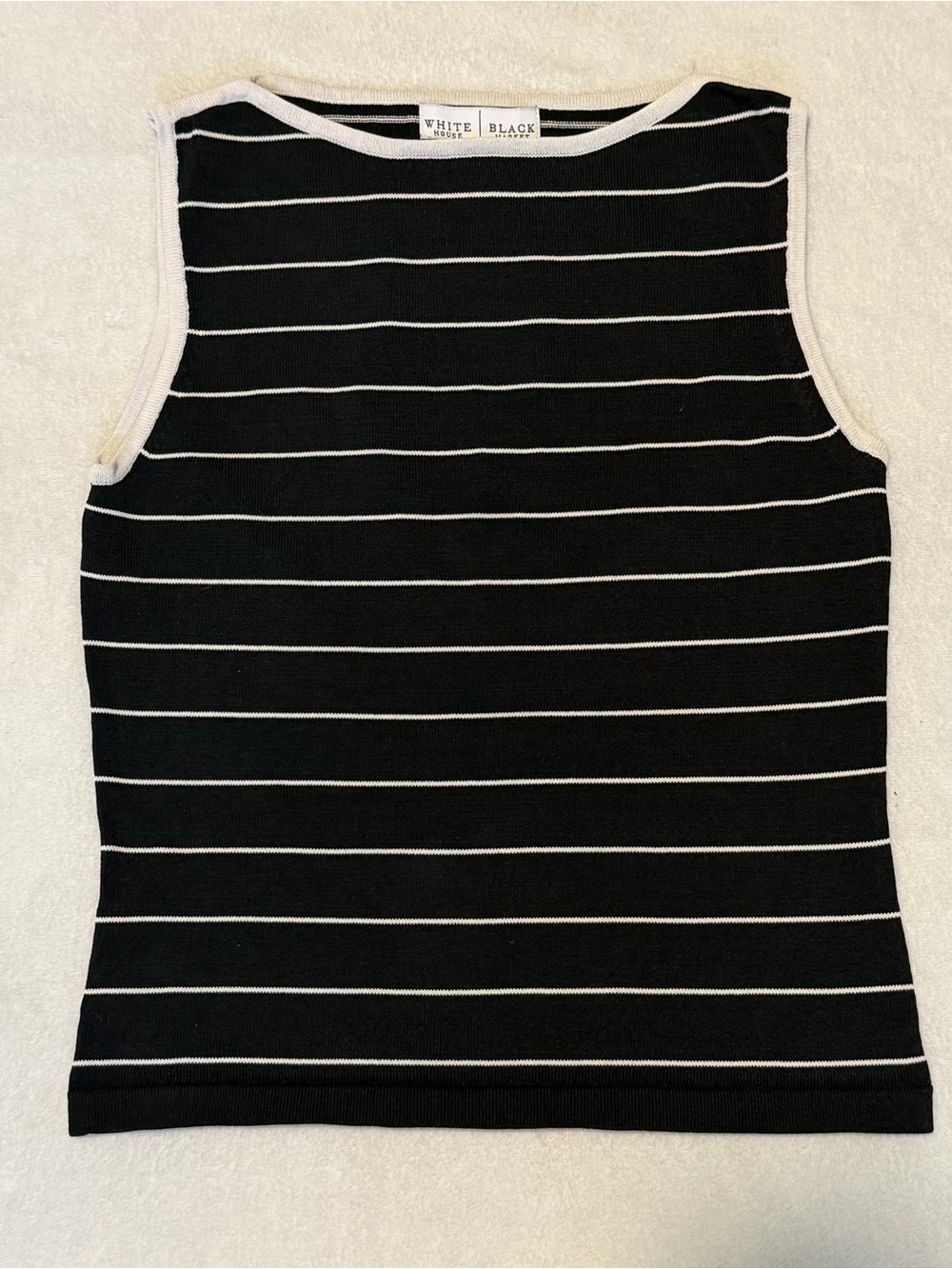 White House Black Market Sleeveless Striped Tank Top